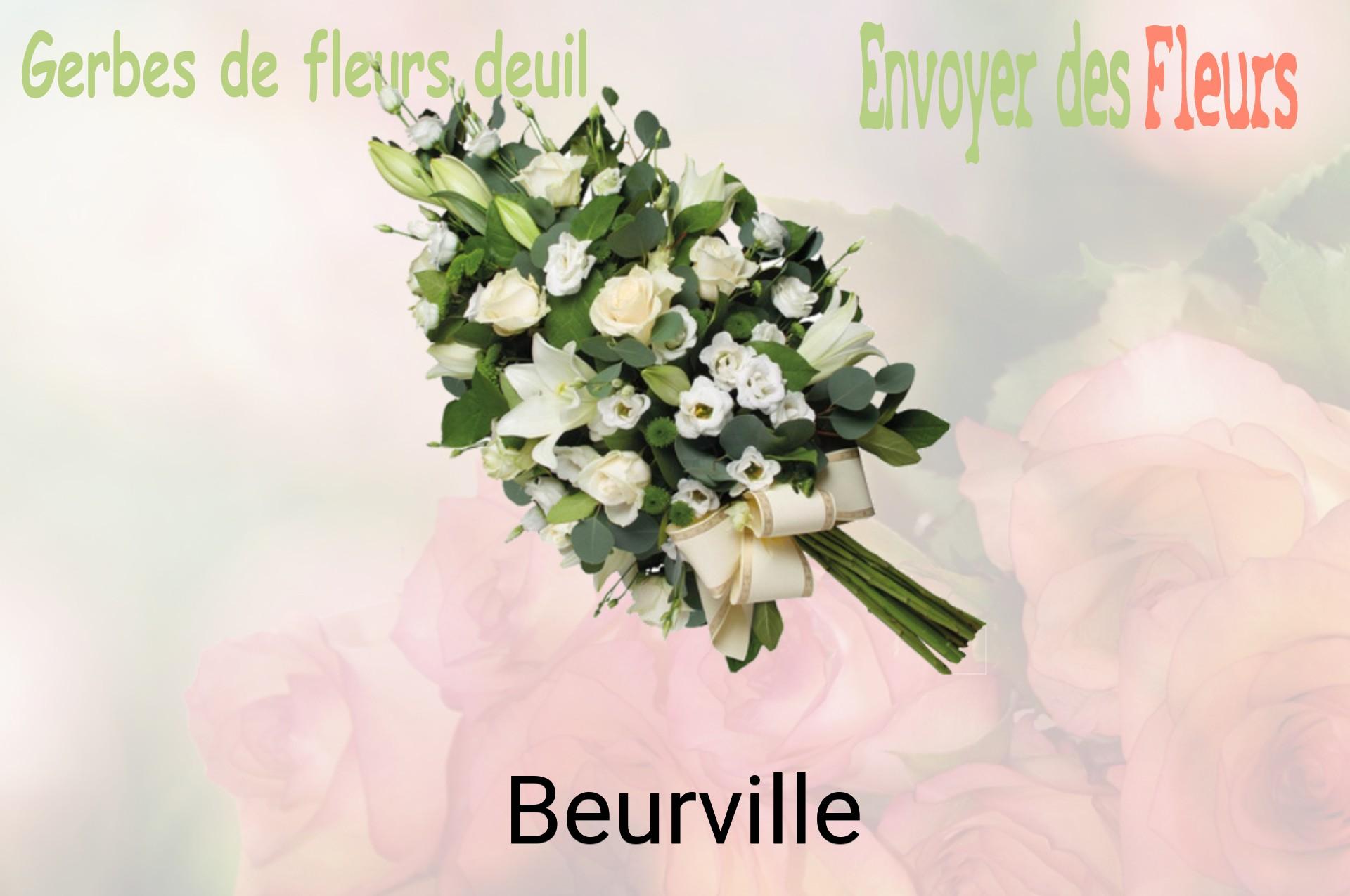 Gerbe de fleurs de deuil livrée à Beurville